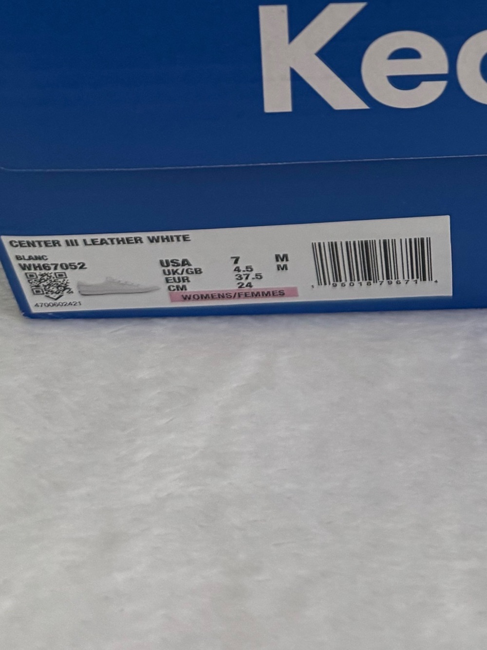 Keds Women’s White Leather Low-Top Lace Sneakers
